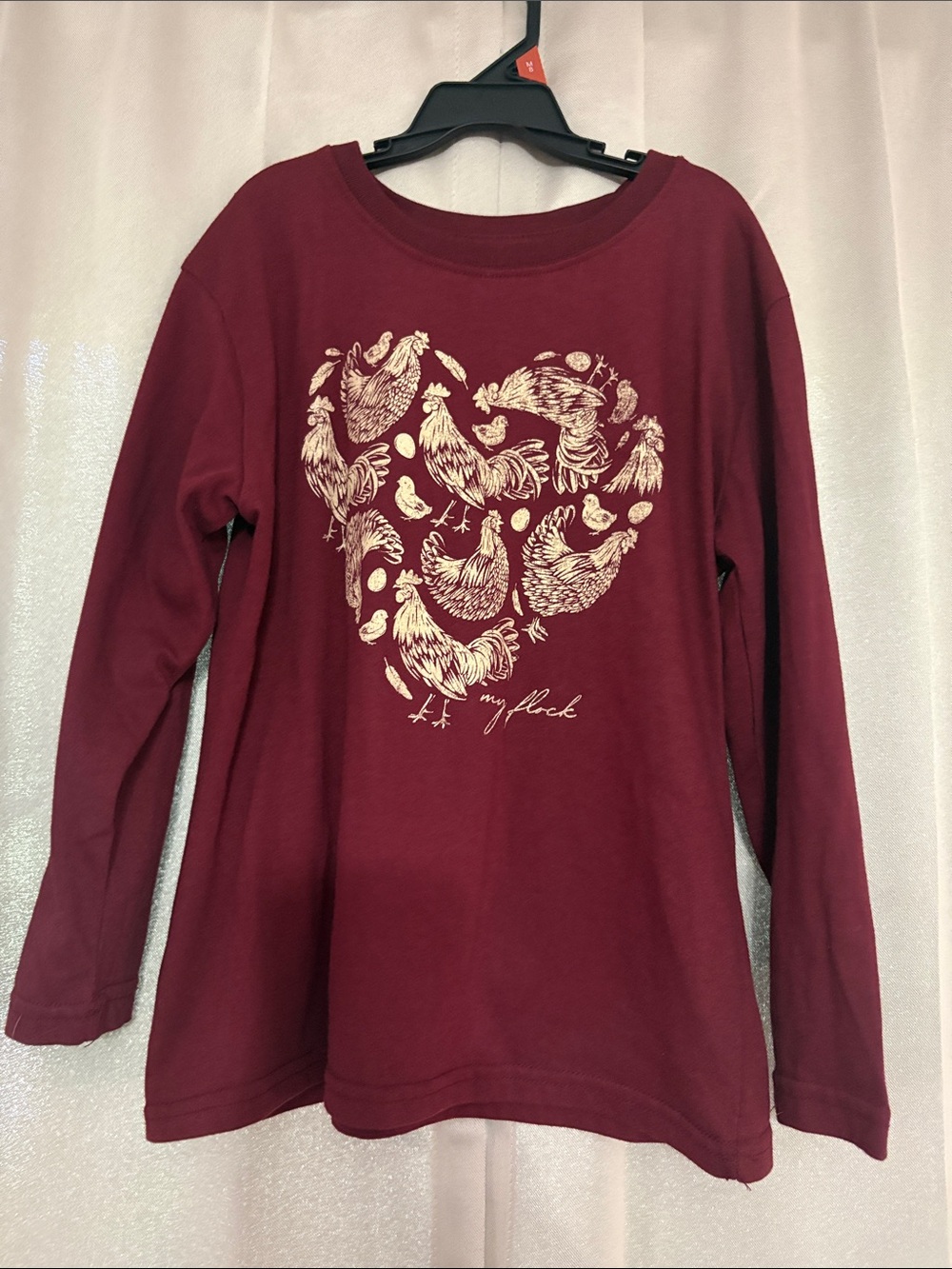 Kids Maroon Long-Sleeve Graphic Tee - My Flock
